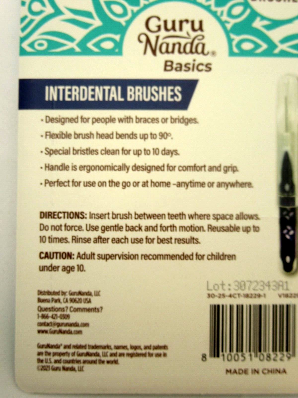 Interdental Brushes & Caps Bendable Dental Teeth Braces Comfort Grip 4 packs