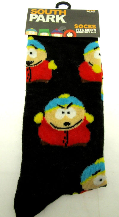 One Pair of Eric Cartman South Park Crew Socks for Men Shoe Sizes 6 - 12