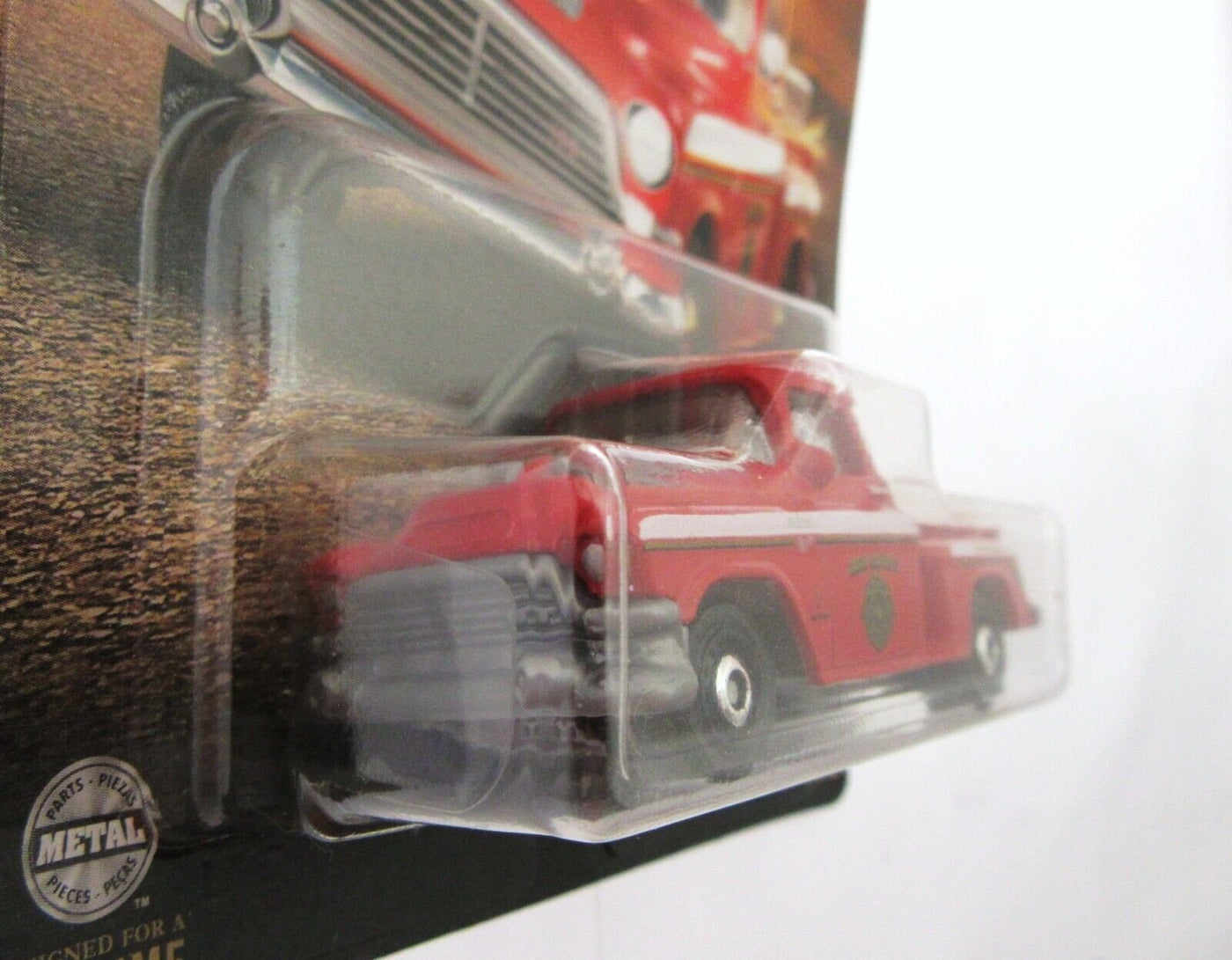 1957 GMC Stepside~ Red ~ 1:64 Scale ~ Matchbox County Rescue