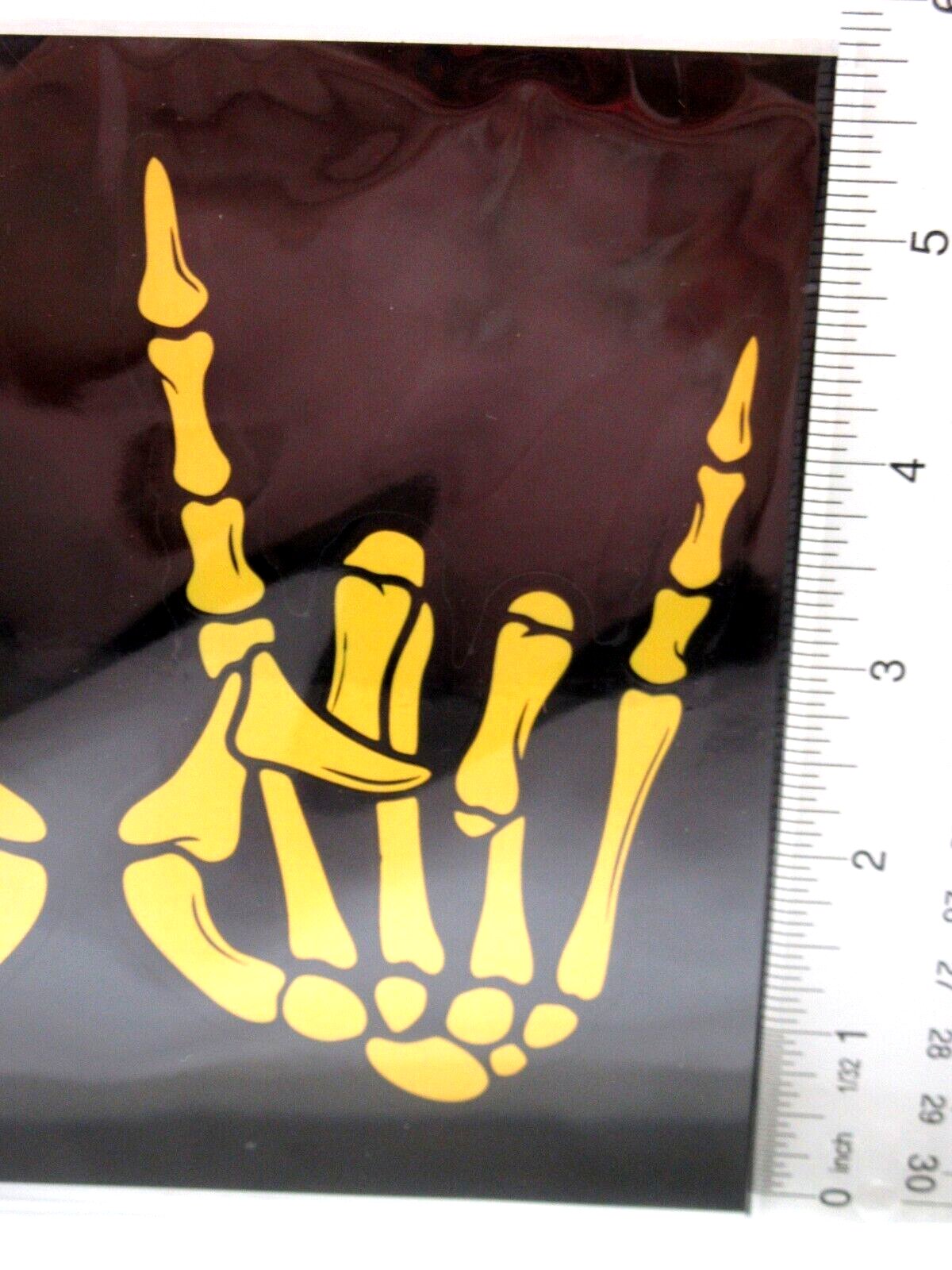 Auto Decal ~ For Cars or Trucks ~ Gold Skeleton Hands