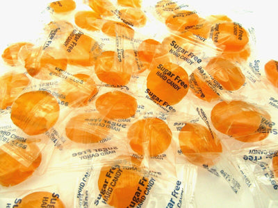 Coastal Bay Original Fat / SUGAR FREE 8oz Orange Fruit Flavor Hard Candy Candies