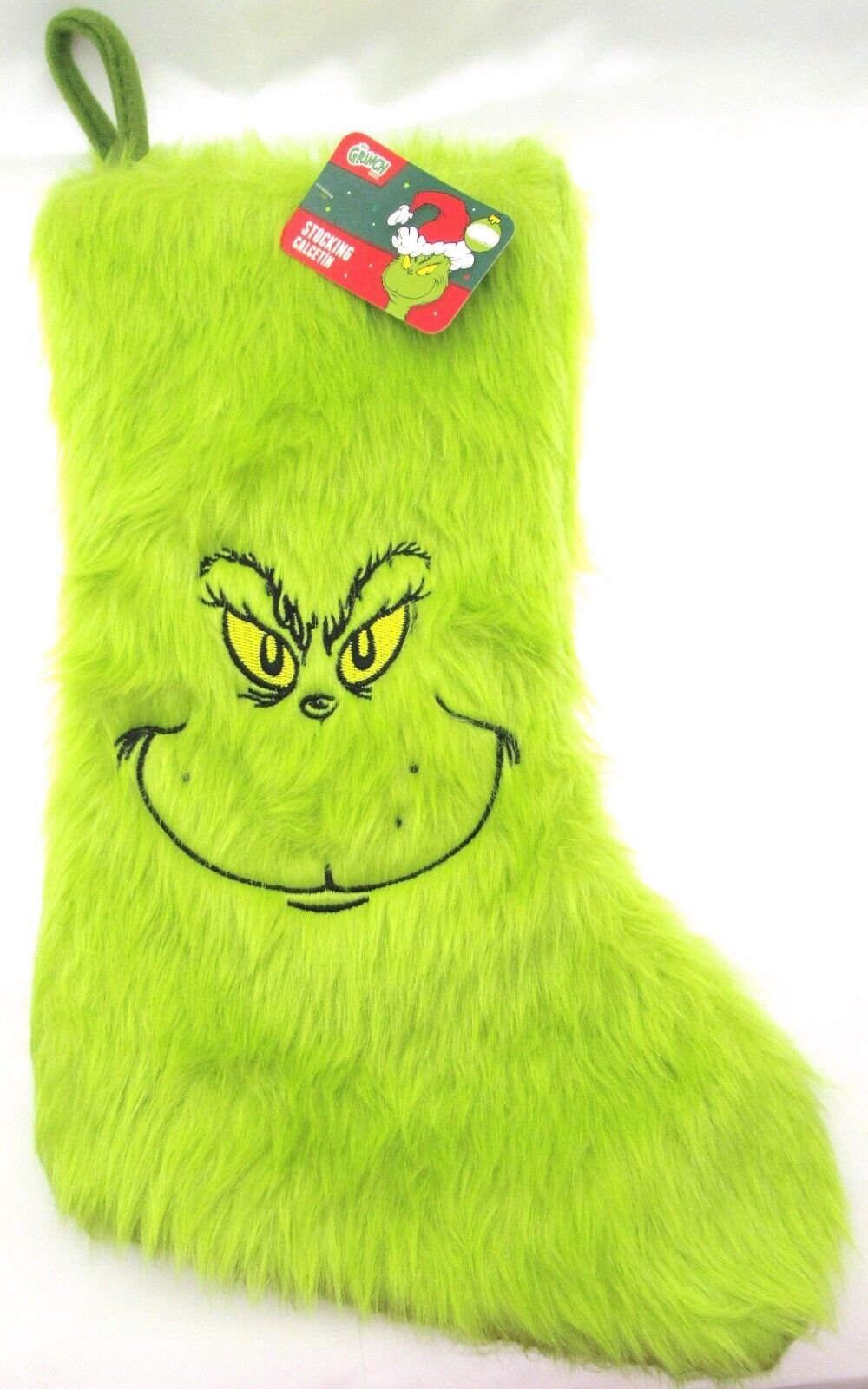 The Grinch ~ Fuzzy Stocking ~ Christmas Decor ~ Dr. Seuss