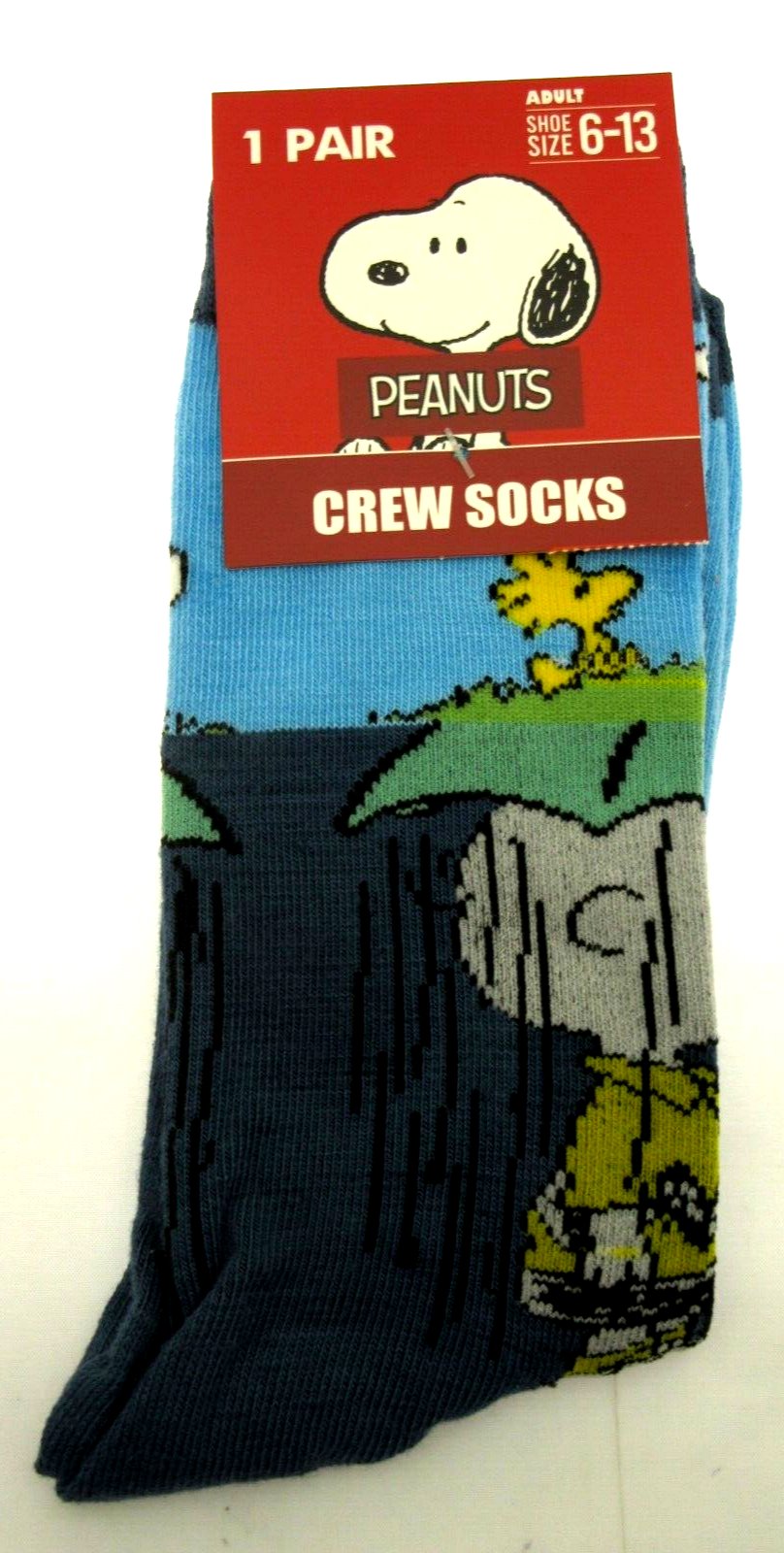 Charlie Brown! Crew Socks ~ Adult Sizes 6 - 13 ~ Peanuts! One Pair