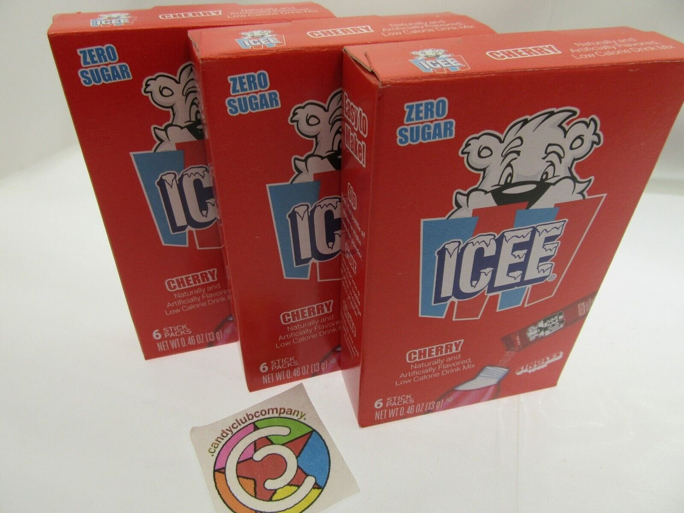 Icee Cherry Zero Sugar Free ~ Drink Mix ~ Lot of 3