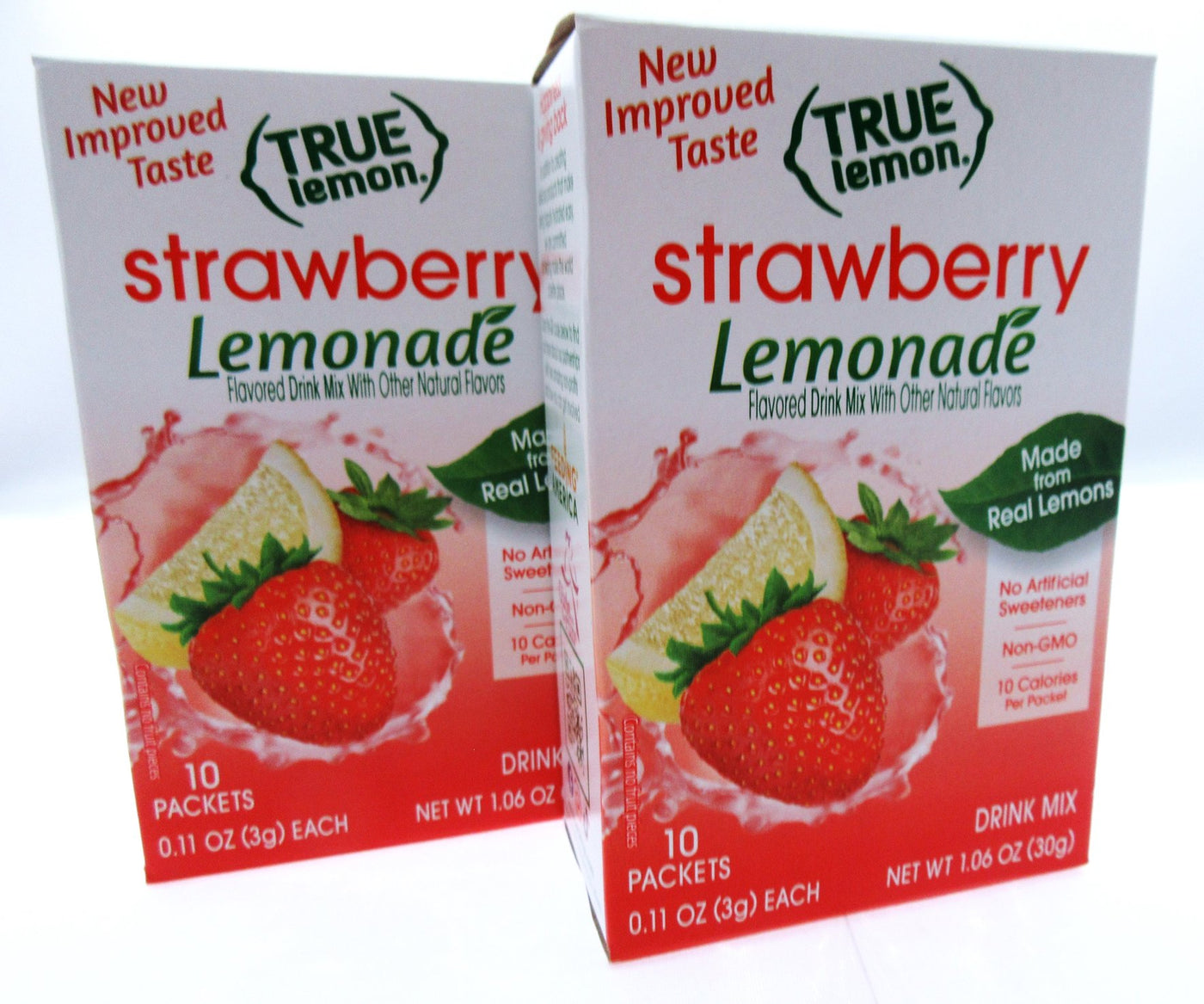 True Lemon ~ Strawberry Lemonade ~ Real Flavor From Real Fruit ~ Lot of 2