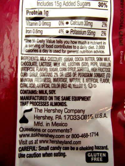 Hershey's Kisses Milk Chocolate Filled with Cherry Cordial Creme - 9 oz