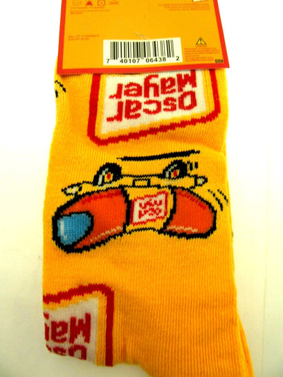 One Pair of Oscar Mayer Crew Socks for Men Shoe Sizes 6 - 12