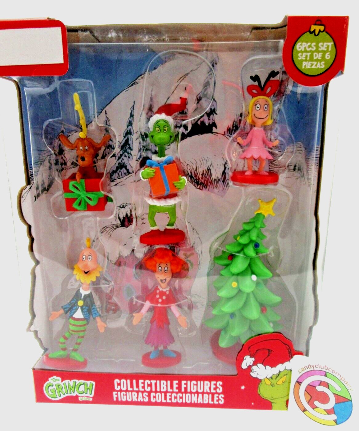 The Grinch 6 piece Christmas Collectable Figurines ~ Dr. Seuss