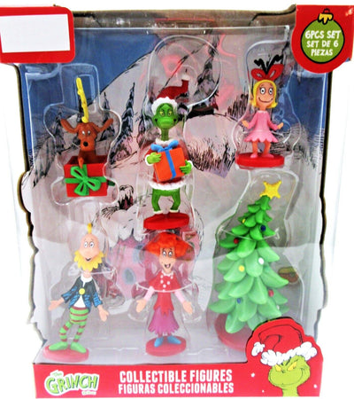 The Grinch 6 piece Christmas Collectable Figurines ~ Dr. Seuss