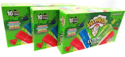 WARHEADS Extreme Sour Freezer Pops 10 freeze pops ~ Lot of 3