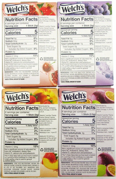 Welch's Variety ~ Packets ~ Zero Sugar ~ 4 Flavor Drink Mixes