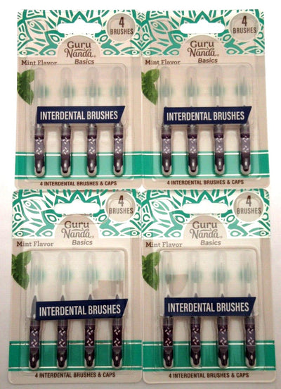 Interdental Brushes & Caps Bendable Dental Teeth Braces Comfort Grip 4 packs