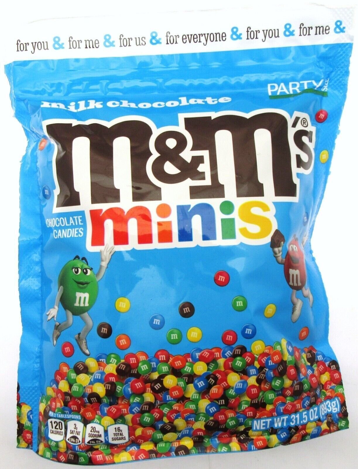 M&M's ~  MiNi'S ~ m and m ~ Chocolate Candies ~ 31.5oz Party Size Bag