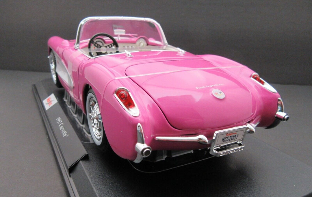 1957 Chevrolet Corvette ~ Pink~ 1:18 Die Cast Car ~ Maisto