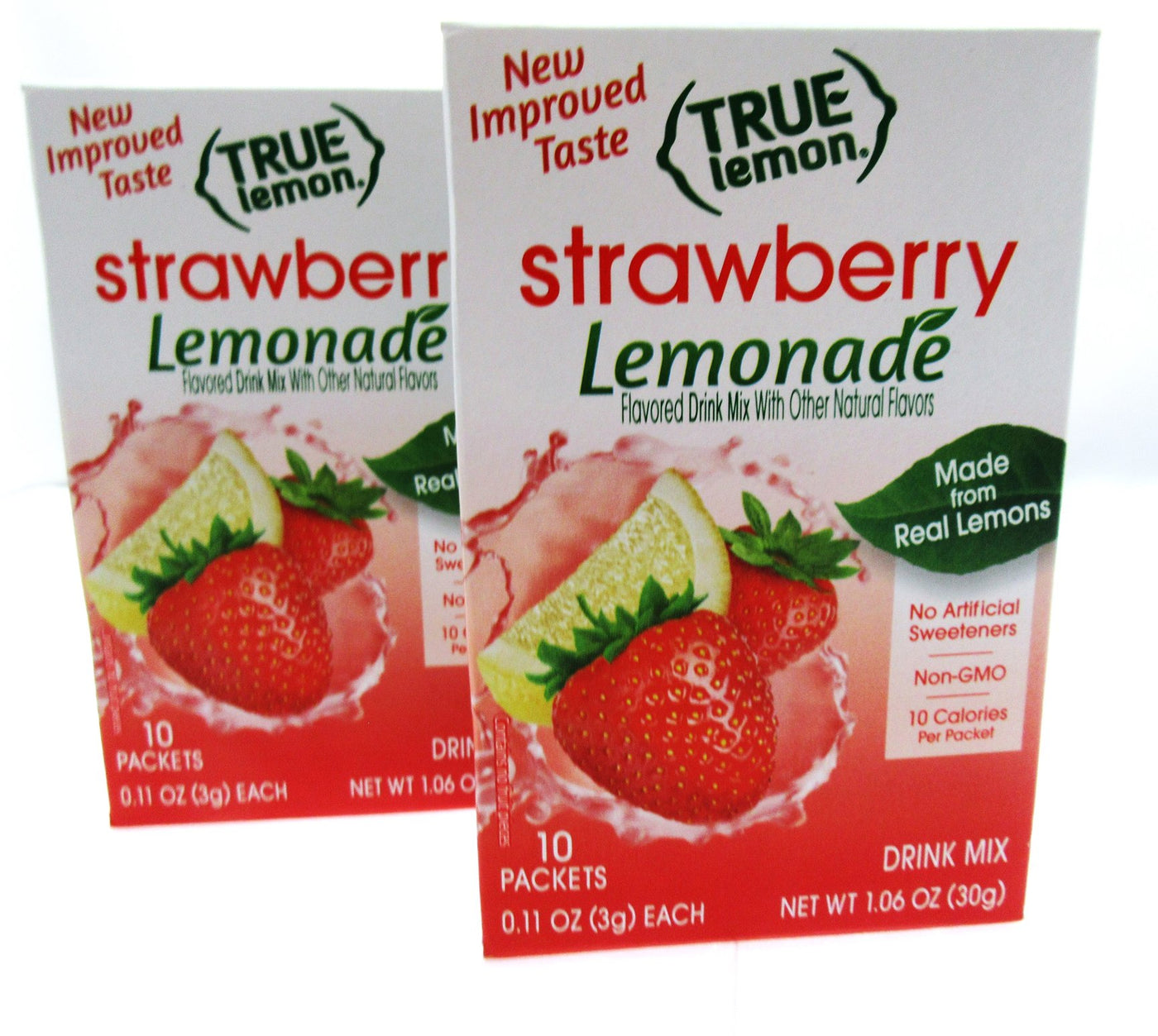 True Lemon ~ Strawberry Lemonade ~ Real Flavor From Real Fruit ~ Lot of 2