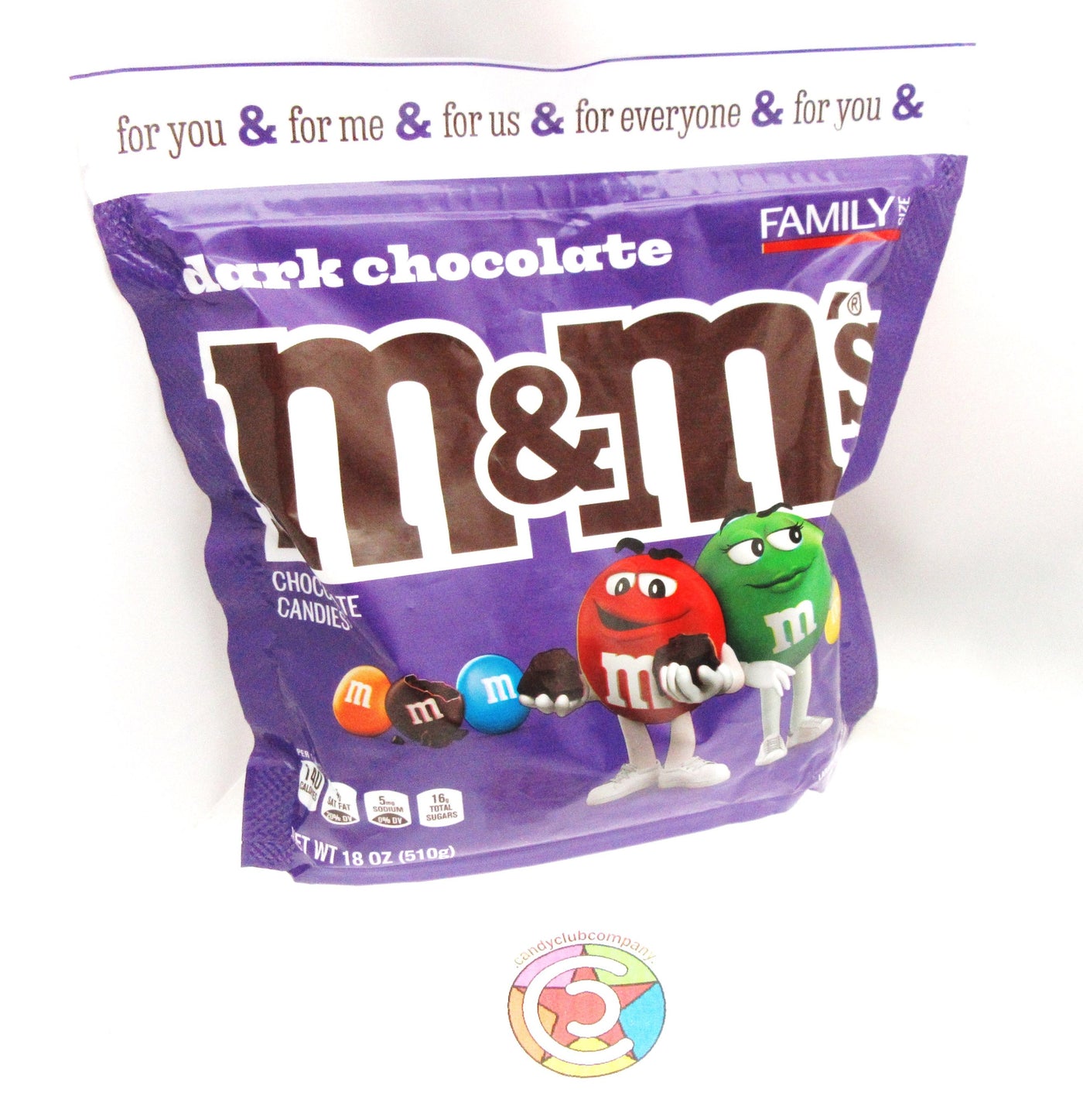 M&M's ~ Dark Chocolate ~ m and m ~ Candy ~ 18oz Family Size Bag