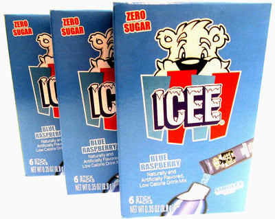 Icee Blue Raspberry Zero Sugar Free ~ Drink Mix ~ Lot of 3