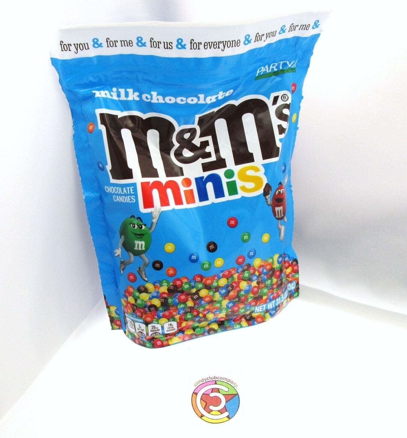 M&M's ~  MiNi'S ~ m and m ~ Chocolate Candies ~ 31.5oz Party Size Bag