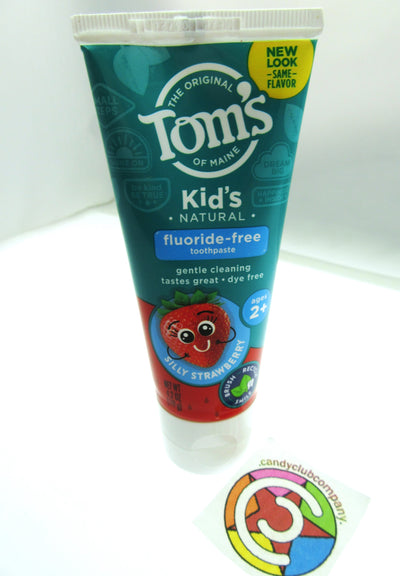 Tom's Fluoride Free Natural Childrens Toothpaste ~ Silly Strawberry ~ 4.2oz