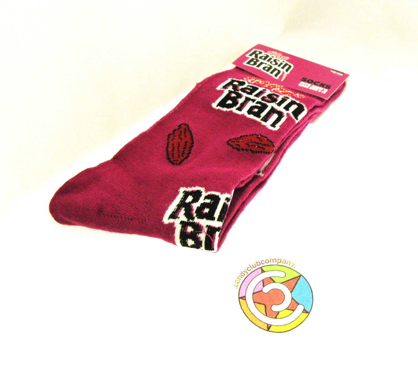 One Pair of Kellogg's Raisin Bran Crew Socks for Men Shoe Sizes 6 - 12