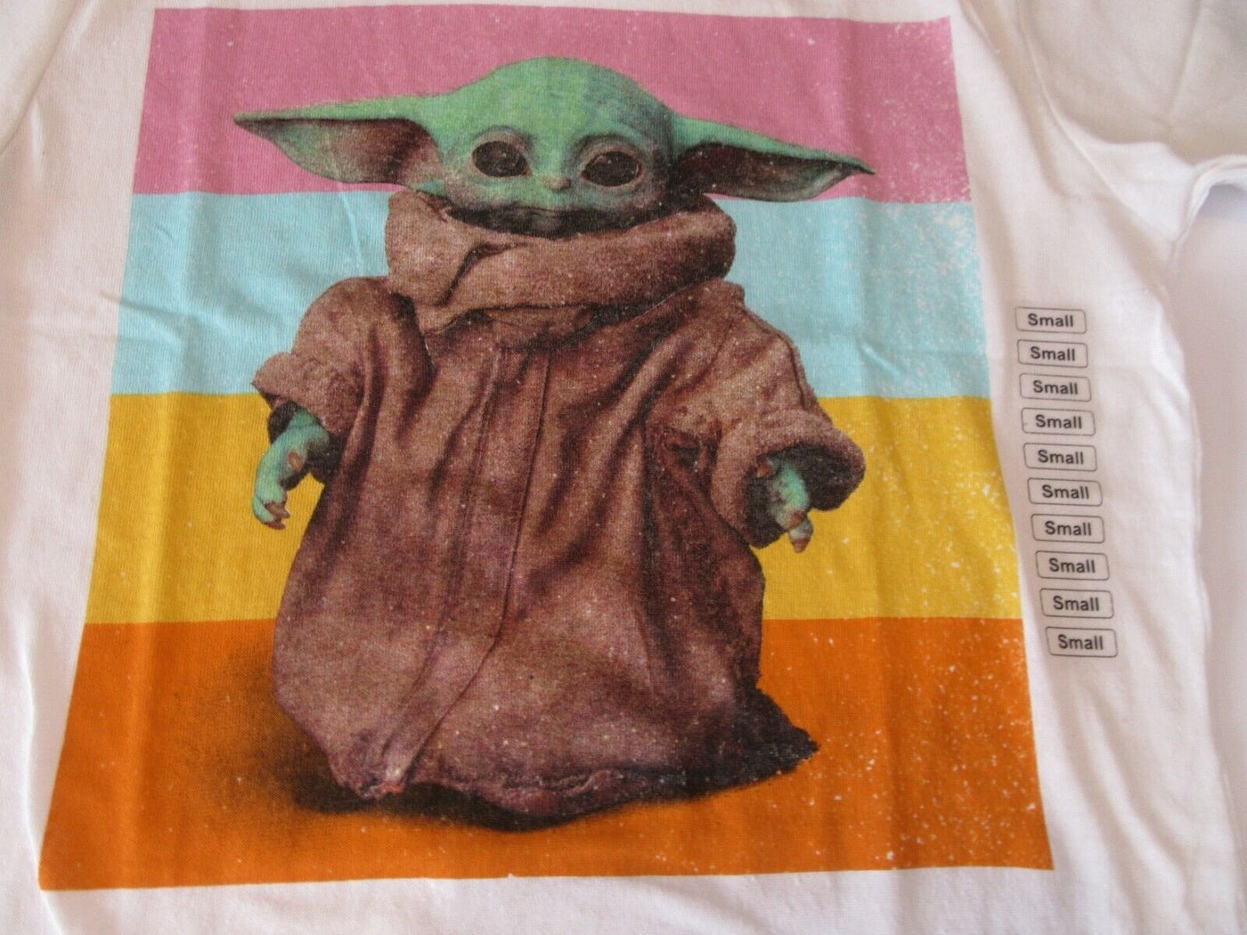 Grogu ~ Baby Yoda Star Wars Small T-Shirt ~ Size Sm ~ White T Shirt