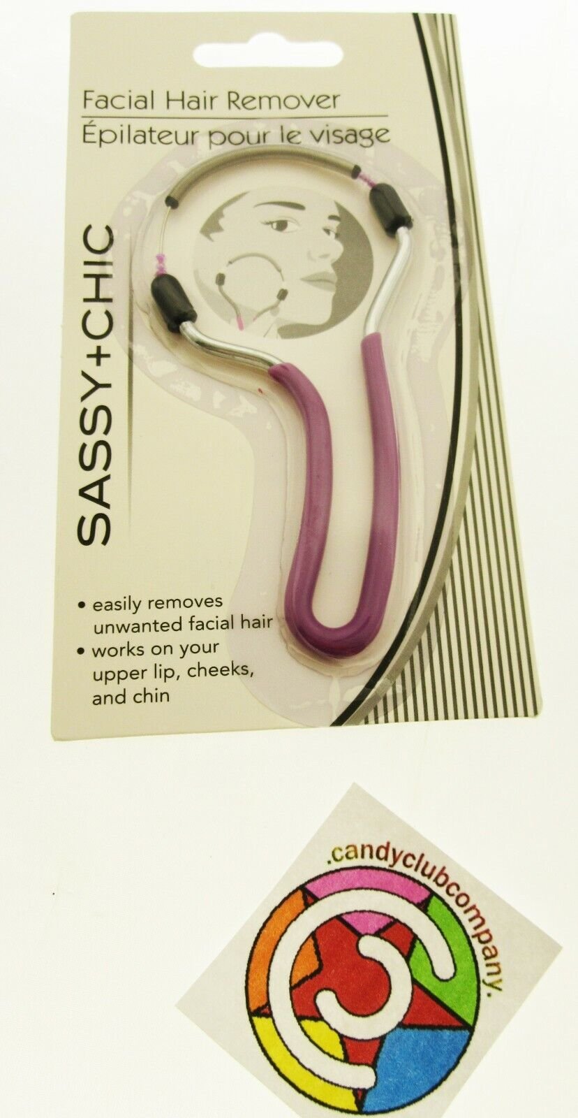 Facial Hair Remover Sassy-Chic Manual Epilator - Easily Remove Peach Fuzz