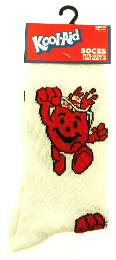 One Pair of Kool-Aid Crew Socks for Men Shoe Sizes 6 - 12