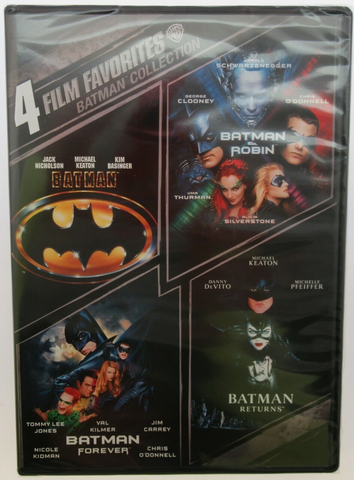 Batman ~ 4 Movie Pack ~ Keaton Nicholson Schwarzenegger ~ Movie ~ NEW DVD