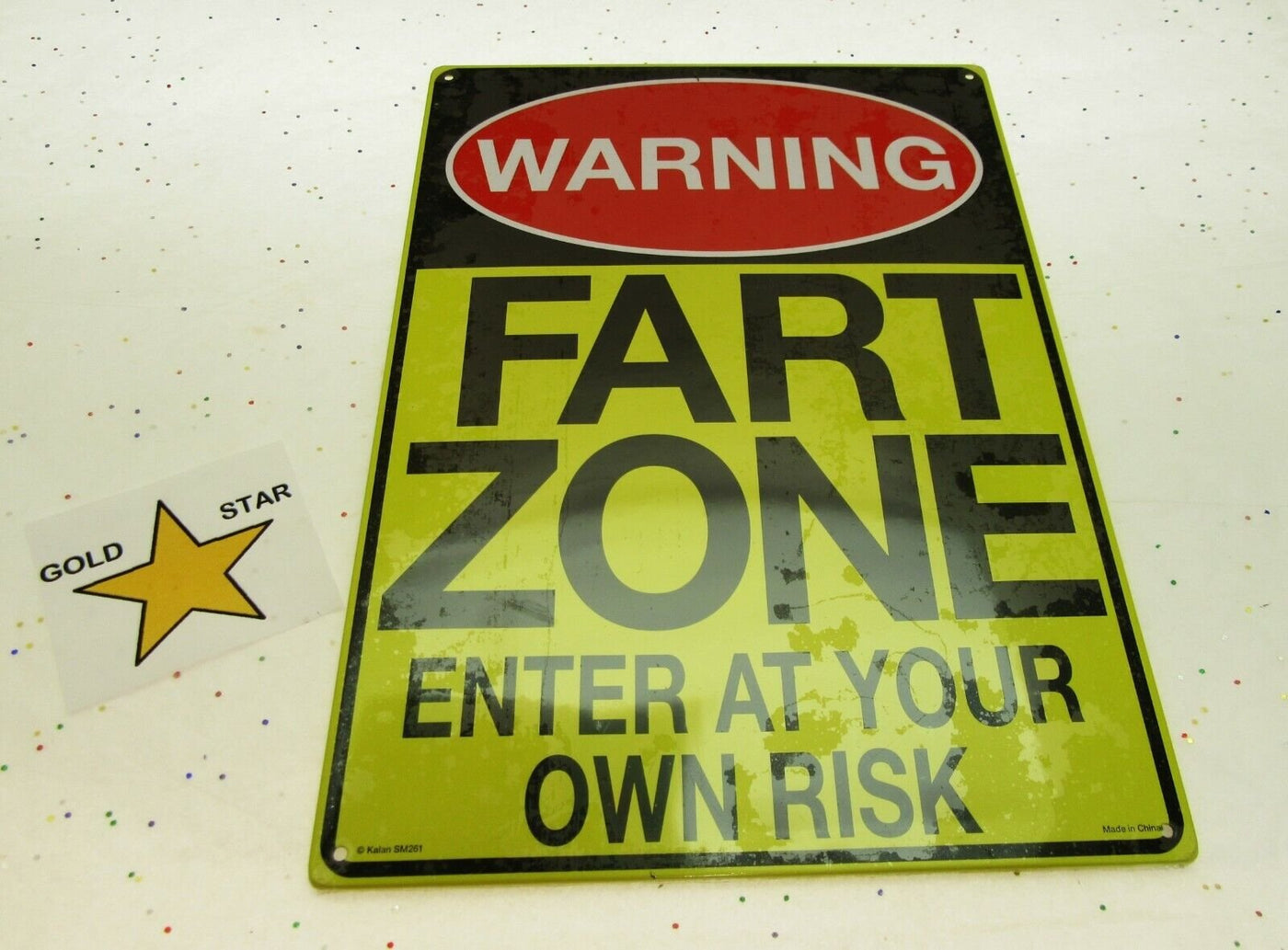 WARNING Fart Zone Enter At Your Own Risk 8 x 11 inch Sign Door Wall Decor