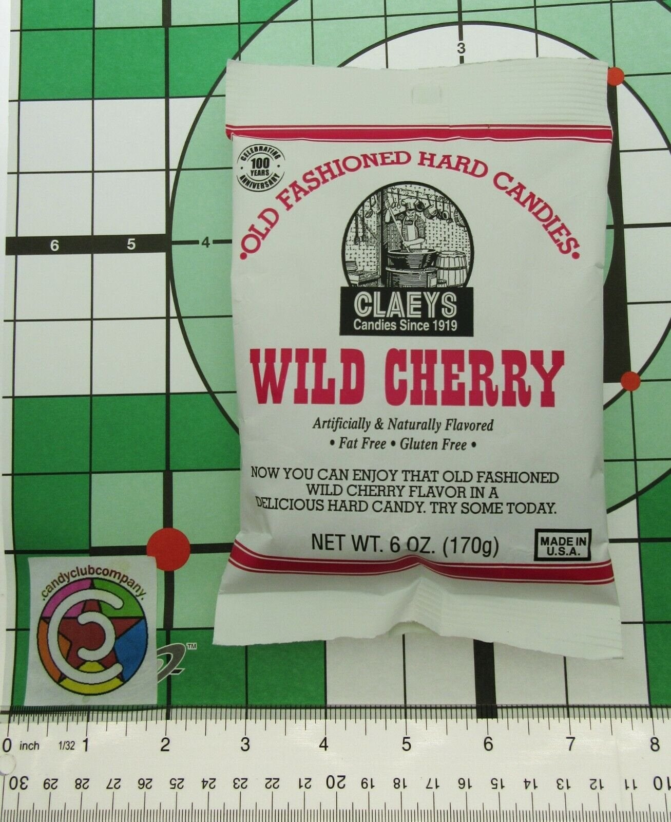 Claey's Old Fashioned Wild Cherry Hard Candies 6oz bag Gluten Free Candy