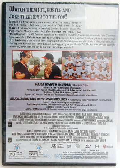 Major League 2 & Major league Back to the Minors  ~ 1994, 1998 ~ Movie ~ New DVD