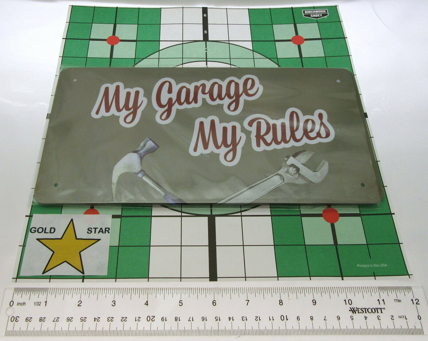 MY GARAGE MY RULES  6 x 12 inch Tin Sign Decor Fun