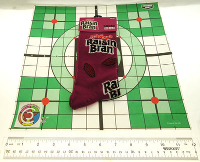 One Pair of Kellogg's Raisin Bran Crew Socks for Men Shoe Sizes 6 - 12