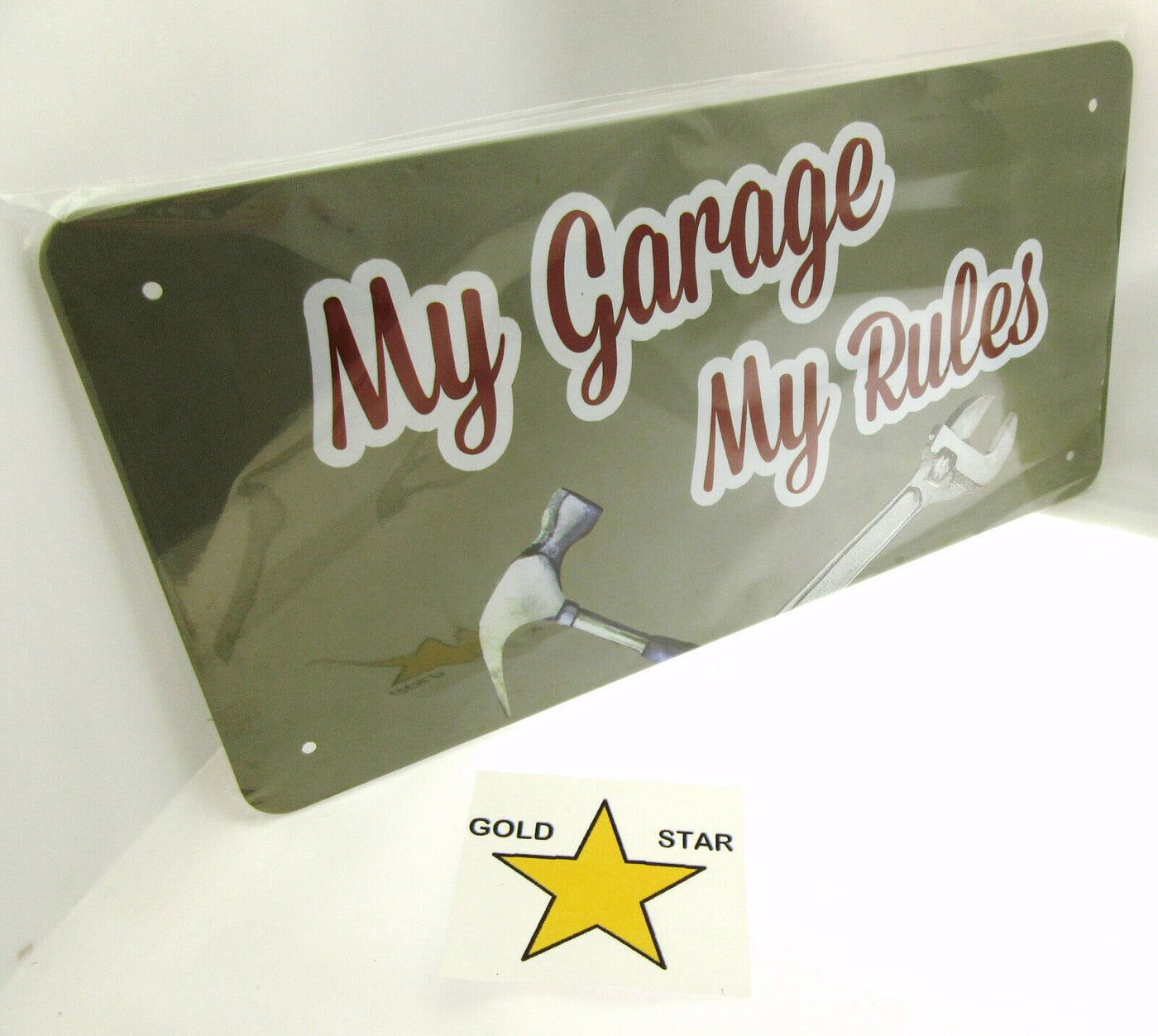 MY GARAGE MY RULES  6 x 12 inch Tin Sign Decor Fun