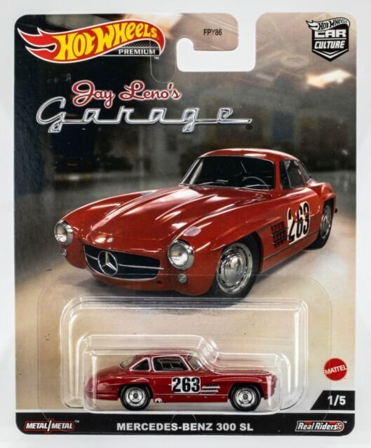 Jay Leno's Garage ~ Mercedes Benz 300 SL  ~ Hot Wheels Premium ~ Die Cast