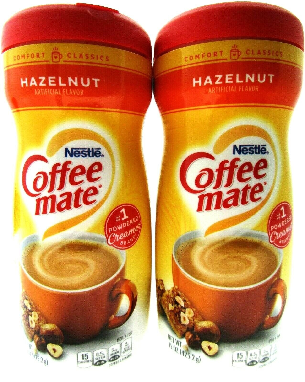 Coffee Mate ~ Caramel Latte ~ Non-Dairy Creamer 15 oz container ~ Lot of 2