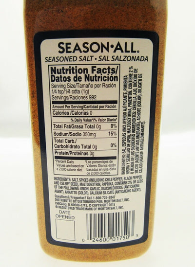 Morton Season All Seasoned Salt ~ No MSG ~ 35 oz ~ Mortons