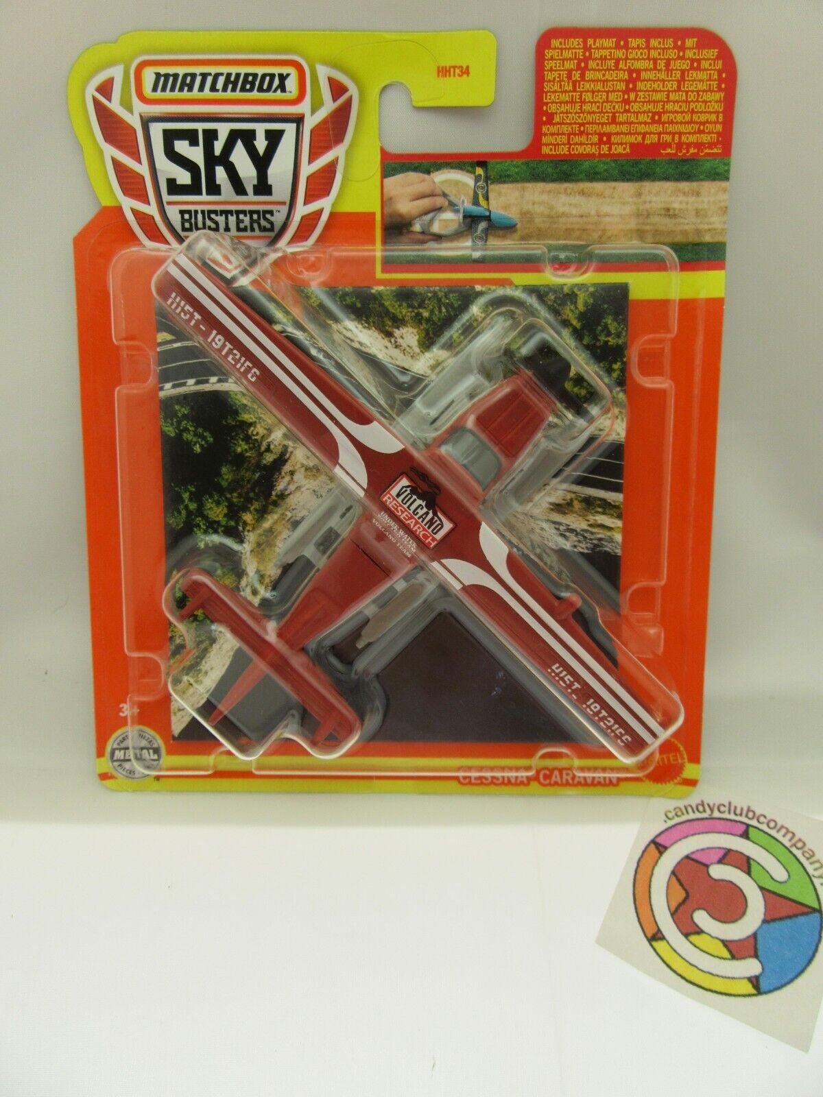 Matchbox Sky Busters Cessna Caravan ~ Volcano Research ~ Die Cast