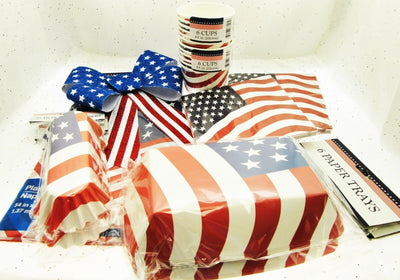 Patriot Flag Table Setting Party Picnic Stars Stripes Memorial Veterans July 4