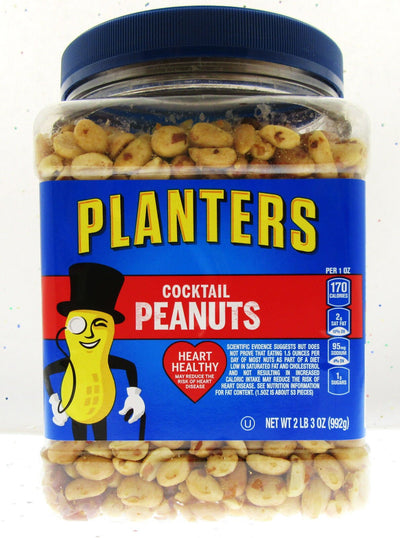 Planters Party Size Cocktail Peanuts ~ Heart Healthy ~ 35 oz