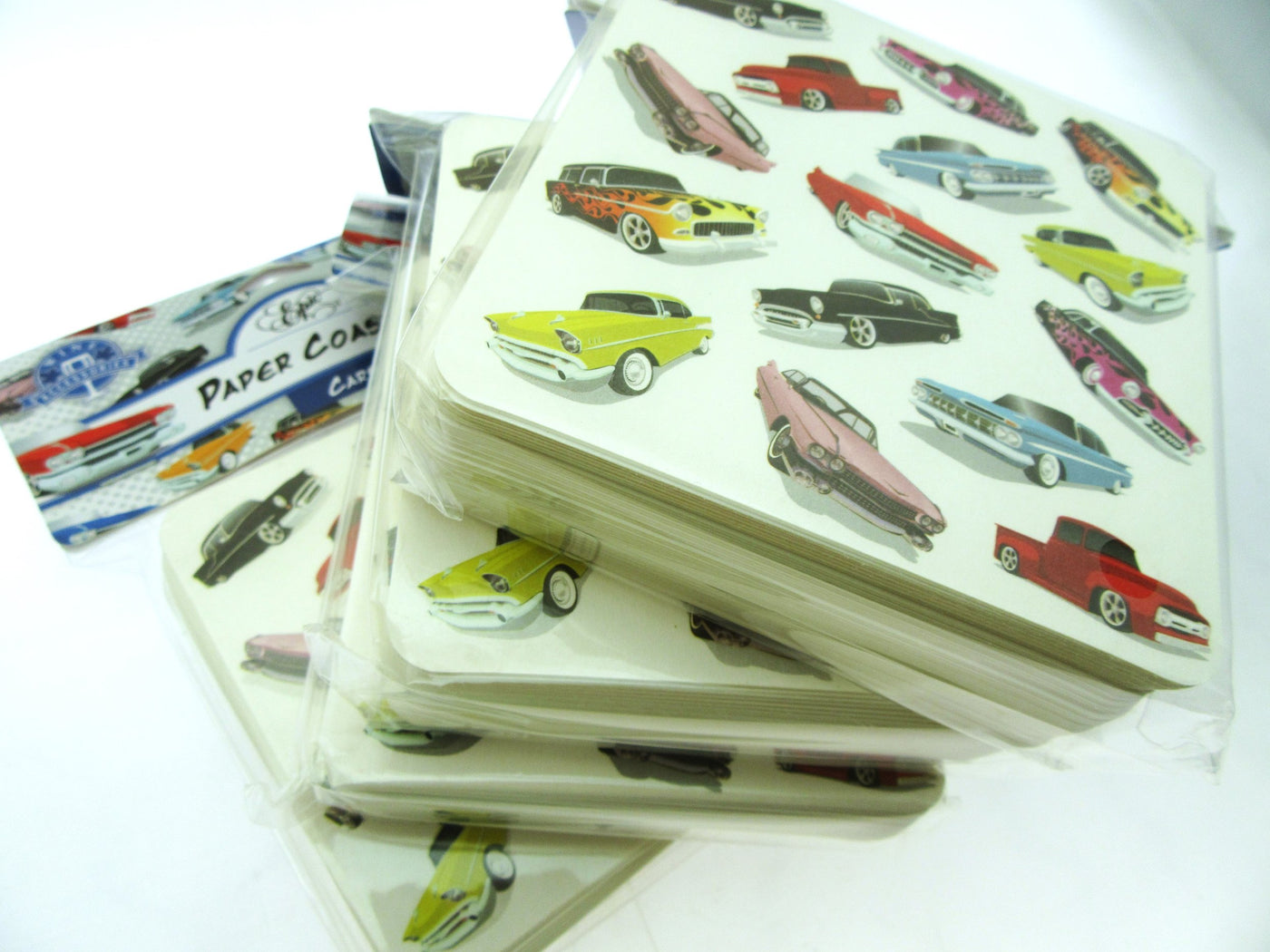 50's Themed Cars Paper Coasters 100 count