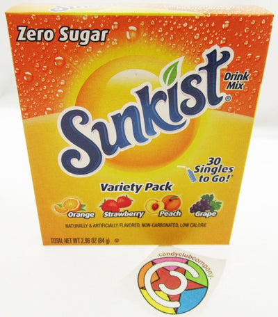 NEW! Sunkist ~ 30 Sticks ~ Zero Sugar Free ~ Drink Mix