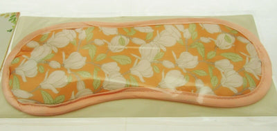 Peach Floral Eye Mask For Rest, Sleep, Meditation White Flowers